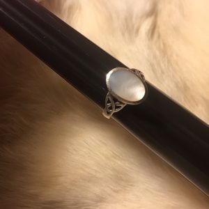 Sterling Silver & Moonstone Trinity Knot Ring